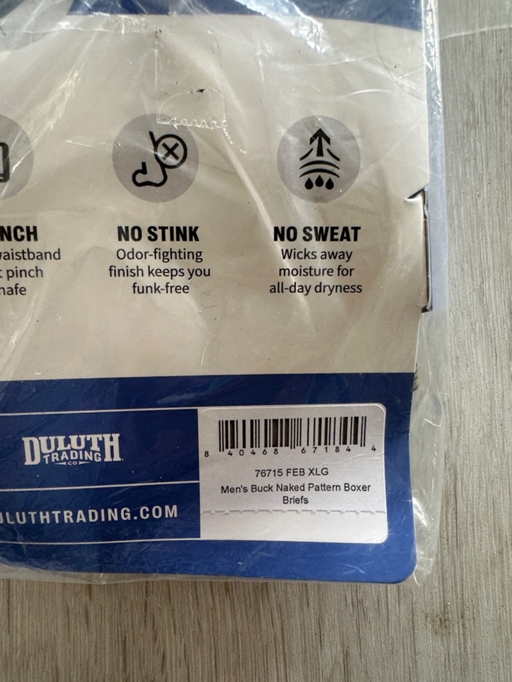 Duluth Trading Co. Buck Naked Boxer Briefs Patterned XLG NWT IN PACKAGE - Picture 3 of 6